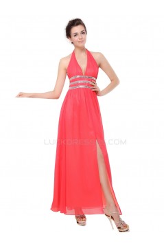 Long Halter Chiffon Prom Evening Formal Party Dresses ED010108