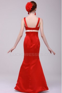 Trumpet/Mermaid Long Red Prom Evening Formal Party Dresses ED010110