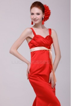 Trumpet/Mermaid Long Red Prom Evening Formal Party Dresses ED010110