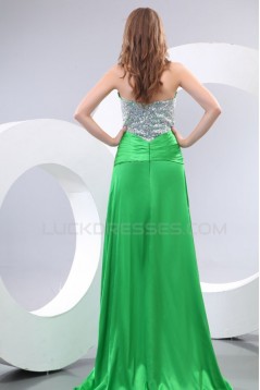 Long Green Sweetheart Chiffon Prom Evening Formal Party Dresses ED010113