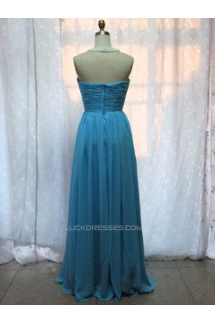 A-Line Halter Beaded Long Chiffon Prom Evening Formal Dresses ED011131