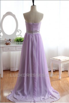 A-Line Sweetheart Beaded Long Chiffon Prom Evening Formal Dresses ED011140