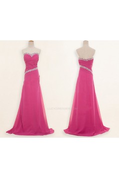 A-Line Sweetheart Beaded Long Chiffon Prom Evening Formal Dresses ED011183