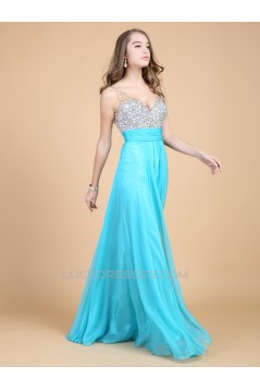 A-Line Beaded Long Chiffon Prom Evening Formal Dresses ED011190