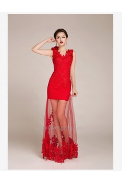 Long Red Prom Evening Formal Dresses ED011255