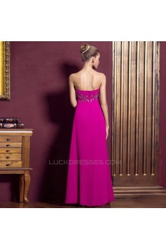 Empire Strapless Beaded Long Chiffon Prom Evening Maternity Evening Dresses ED011317