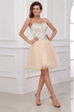 A-Line Sweetheart Beaded Short Prom Evening Cocktail Dresses ED011387