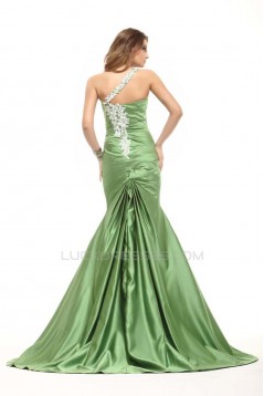 Trumpet/Mermaid One-Shoulder Long Prom Evening Formal Dresses ED011397