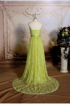 Sheath/Column Sweetheart Long Lace Prom Evening Formal Dresses ED011468