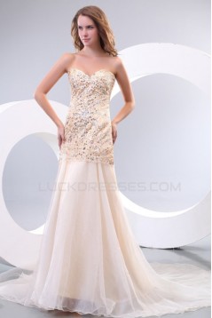 A-Line Sweetheart Beaded Long Prom Evening Formal Party Dresses ED010149