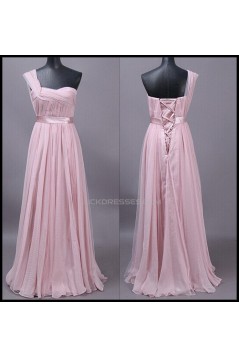 A-Line One-Shoulder Long Prom Evening Formal Dresses ED011506