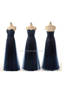 A-Line Sweetheart Long Lace and Tulle Prom Evening Formal Dresses ED011549