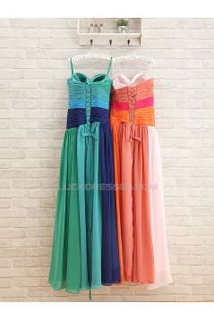 A-Line Sweetheart Long Chiffon Prom Evening Formal Dresses ED011564