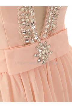 Elegant A-Line Beaded Long Chiffon Prom Evening Formal Dresses ED011591