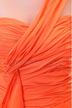 One-Shoulder Long Chiffon Prom Evening Formal Party Dresses ED010160