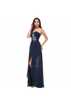 A-Line Sweetheart Beaded Split-Front Chiffon Prom Evening Formal Dresses ED011615