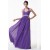 A-Line Halter Beaded Long Purple Chiffon Prom Evening Formal Bridesmaid Dresses ED011617