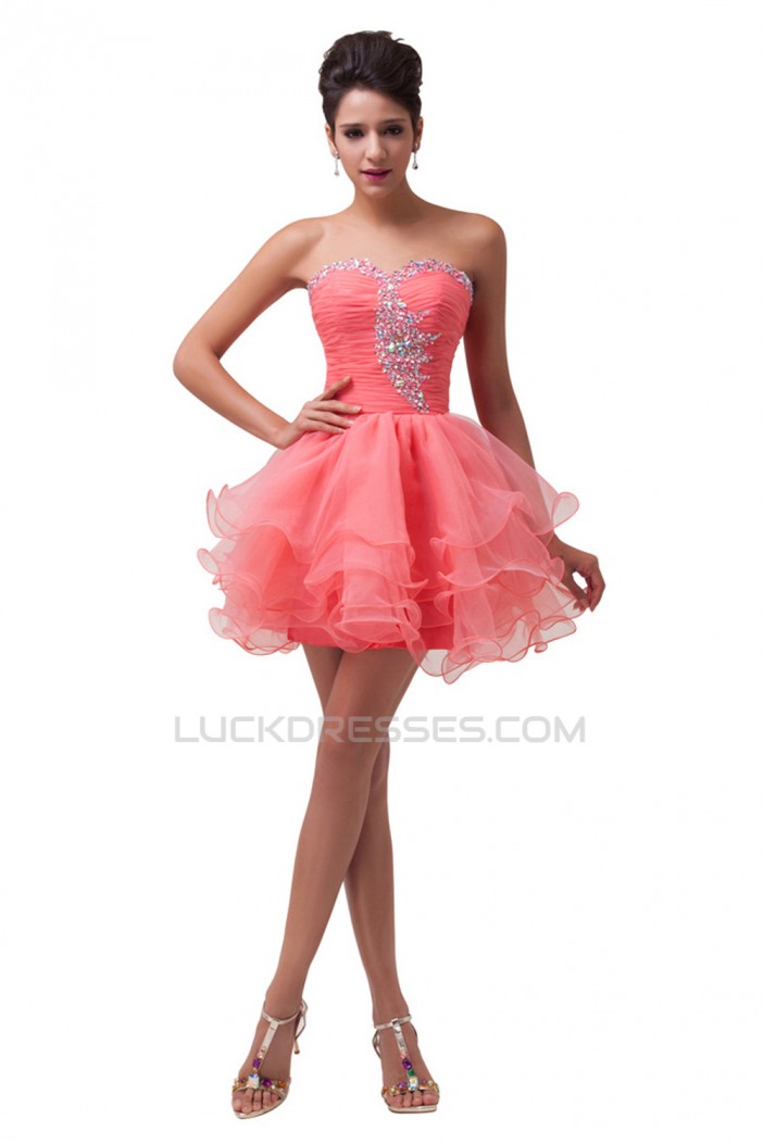 Short/Mini Sweetheart Beaded Prom Evening Cocktail Dresses ED011619