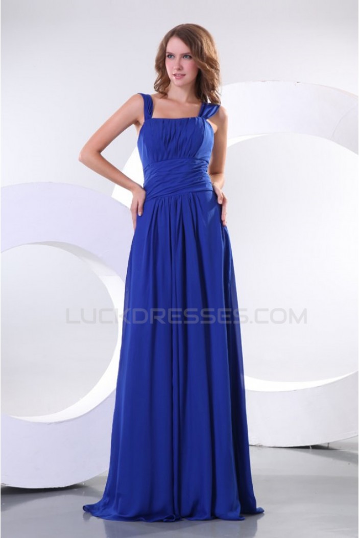 Long Blue Chiffon Prom Evening Formal Party Dresses ED010169