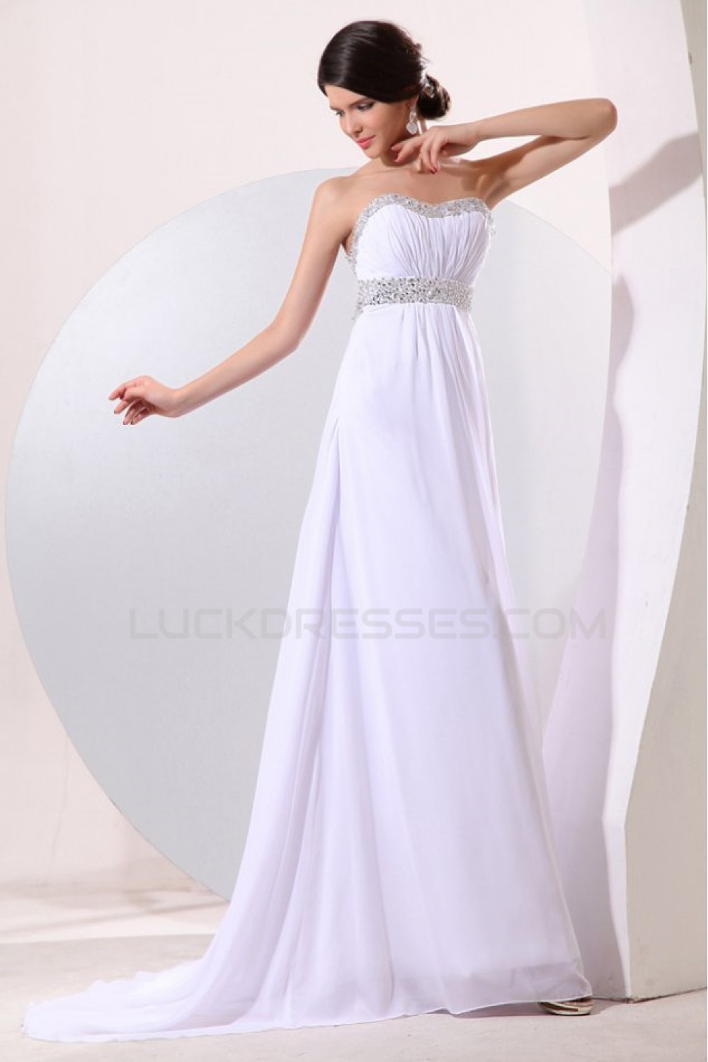 white maternity evening gown
