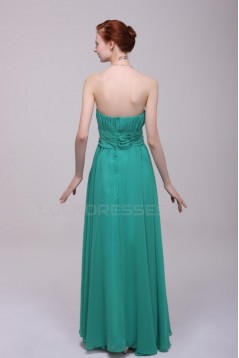 A-Line Strapless Beaded Long Chiffon Prom Evening Formal Party Dresses ED010196
