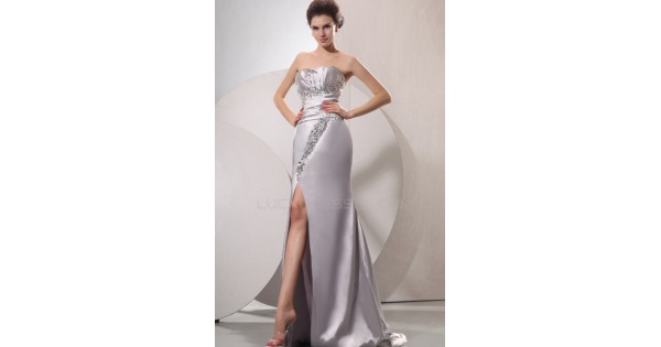 Long Silver Beaded Prom Evening Formal Party Dresses Ed010206 4560