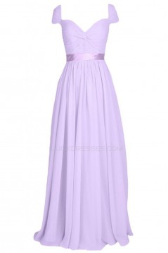 Cap Sleeve Long Chiffon Prom Evening Formal Party Dresses ED010215