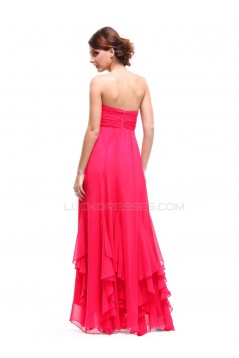 Long Pink Strapless Chiffon Prom Evening Formal Party Dresses/Maternity Evening Dresses ED010223