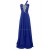 Long Blue Beaded One-Shoulder Prom Evening Formal Party Dresses ED010243
