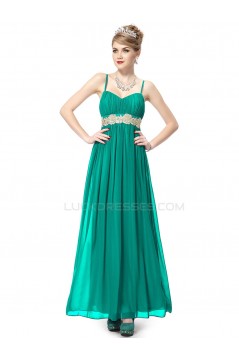 A-Line Spaghetti Strap Long Chiffon Prom Evening Formal Party Dresses ED010262