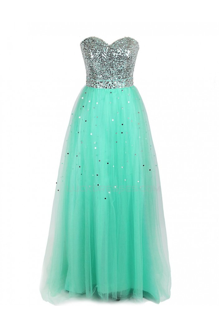 A-Line Sweetheart Sequin Long Prom Evening Formal Party Dresses ED010271