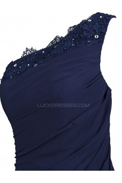 One-Shoulder Long Blue Prom Evening Formal Party Dresses ED010280