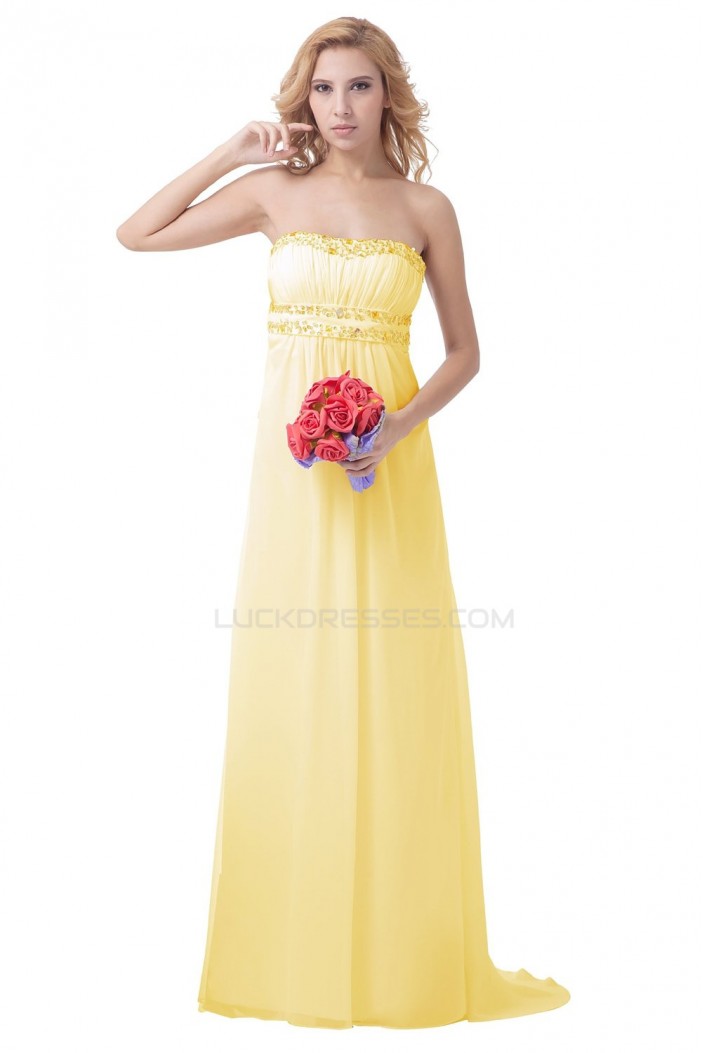 Empire Beaded Long Chiffon Prom Evening Formal Party Dresses ED010289
