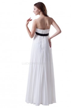 Empire Strapless Pleated Long Chiffon Prom Evening Formal Party Dresses/Maternity Evening Dresses ED010300