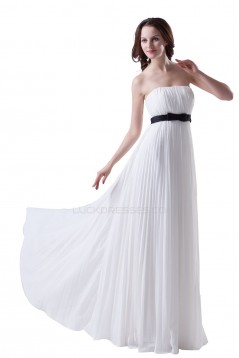 Empire Strapless Pleated Long Chiffon Prom Evening Formal Party Dresses/Maternity Evening Dresses ED010300