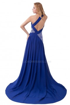 One-Shoulder Beaded Yellow Chiffon Prom Evening Formal Party Dresses ED010304