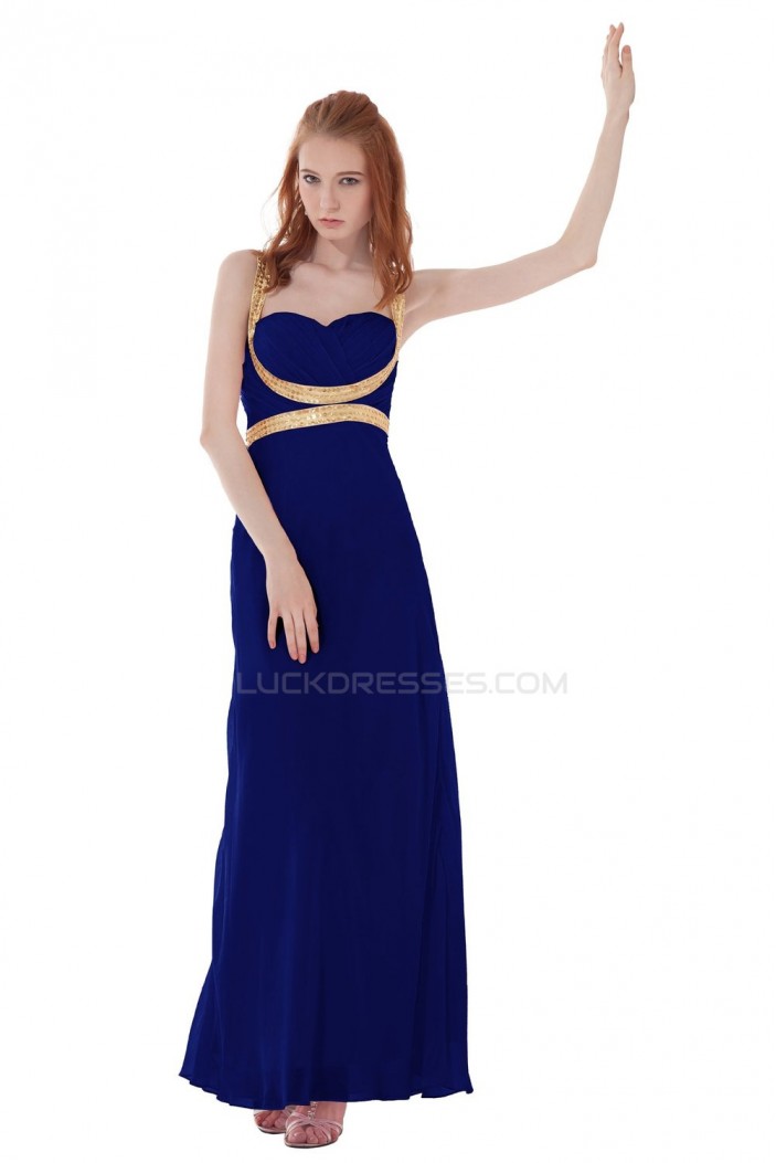 Long Blue Chiffon Prom Evening Formal Party Dresses ED010307