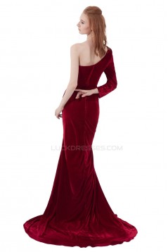 Trumpet/Mermaid One-Shoulder Long Prom Evening Formal Party Dresses ED010314