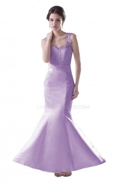 Trumpet/Mermaid Long Purple Applique Prom Evening Formal Party Dresses ED010333