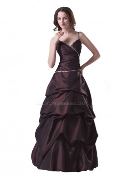 Ball Gown Spaghetti Strap Long Prom Evening Formal Party Dresses ED010339