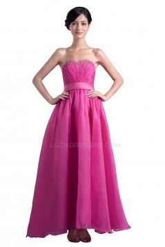 A-Line Sweetheart Beaded Long Pink Prom Evening Formal Party Dresses ED010342