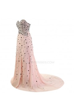 A-Line Sweetheart Long Beaded Chiffon Prom Evening Formal Party Dresses ED010353