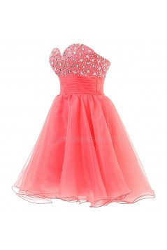 A-Line Sweetheart Beaded Short Prom Evening Formal Party Dresses ED010354