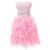 Beaded Strapless Short Pink Prom Evening Formal Party Dresses ED010356