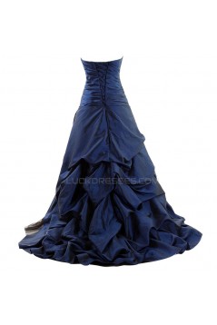 Long Black Strapless Prom Evening Formal Party Dresses ED010358