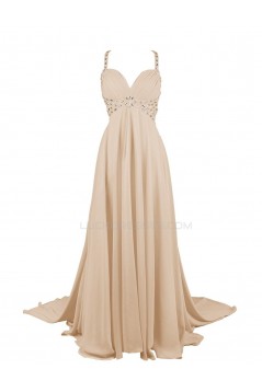 Beaded Long Yellow Chiffon Prom Evening Formal Party Dresses ED010367