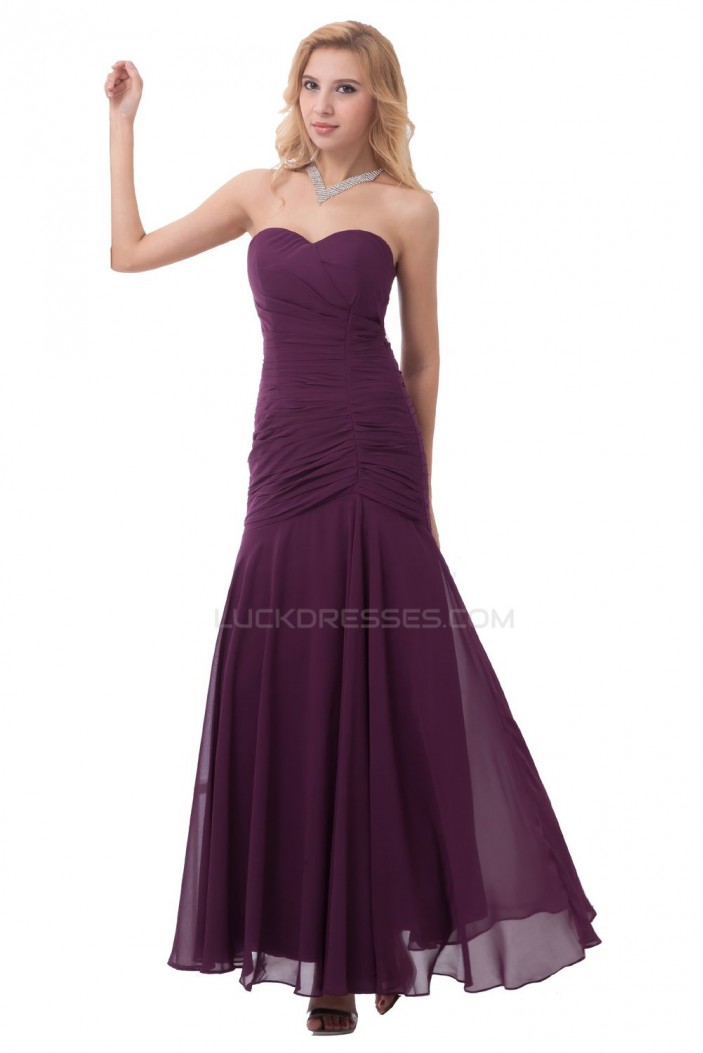 Sweetheart Long Chiffon Prom Evening Formal Party Dresses ED010406