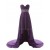 High Low Sweetheart Beaded Purple Chiffon Prom Evening Formal Party Dresses ED010433