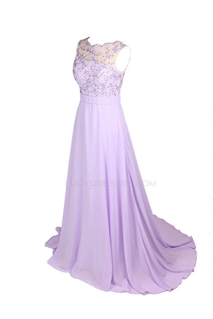 A-Line Beaded Long Chiffon Prom Evening Formal Party Dresses ED010450