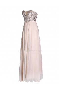 A-Line Sweetheart Beaded Long Chiffon Prom Evening Formal Party Dresses ED010451